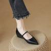 Retro inner height increase Mary Jane women's spring and autumn new versatile pointed commuting fashion evening shoes