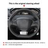 Hand-sewing Perforated Microfiber Leather Car Interior Steering Wheel Cover For Peugeot 308 2014 2015 2016 2017 2018