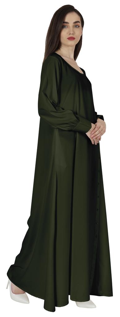Bimba Women Islamic Prayer Dress With Hijab Cuff Sleeves Traditional Muslim Abaya