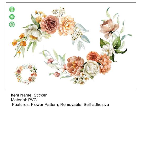 Sticker Removable Self-adhesive Waterproof PVC Bathroom Wall Art Decoration Decal Home Supplies