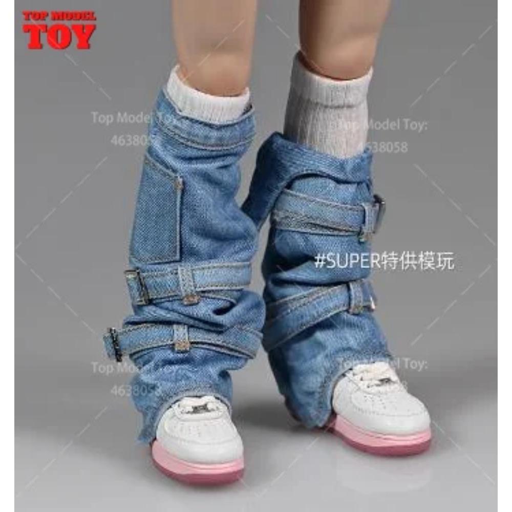 1/6 Roztrhané tričko Džínové šortky Kalhoty Vesta Kryt nohou Oblečení Modelová postava 12'' TBL JO Worldbox Akční figurka ženského vojáka Tělo