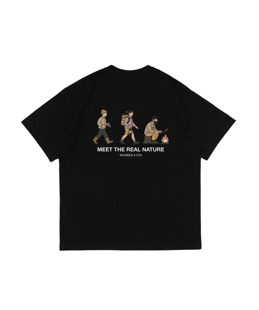 Wogseuaenko Outdoor Natural Short Sleeve T-Shirt (Black)