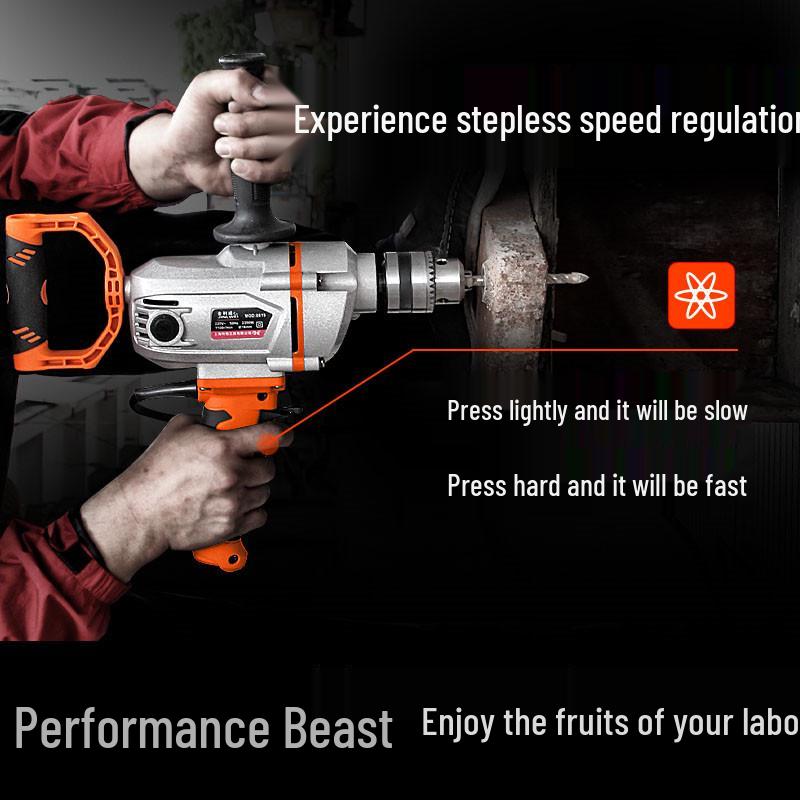 High-Power Electric Drill & Mixer for Concrete, Paint, and Cement