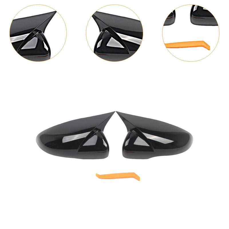 2x Side Mirror Cover Caps Rearview Mirror Caps Replacement Driver Passenger Side Spare Parts 5K0857537 5K0857538 for Touran