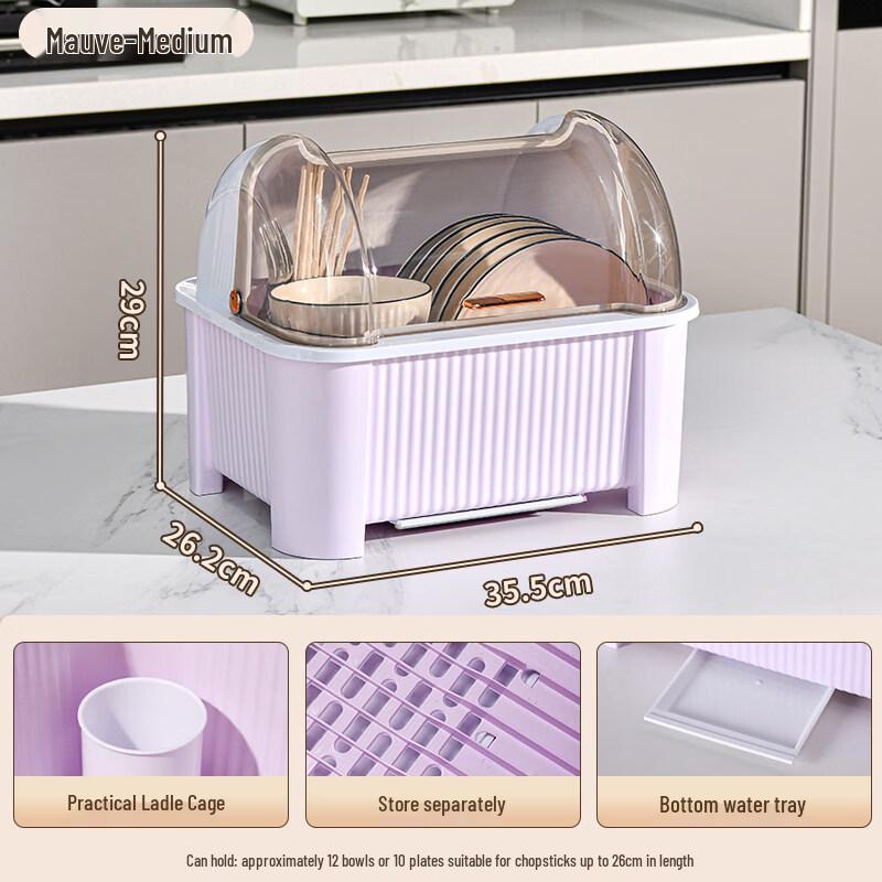 

Lid Draining Dish & Utensil Storage Box