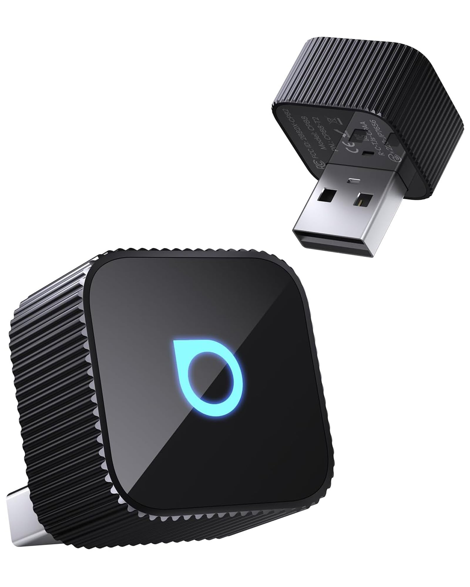 

Официальный Ottocast мини тонкий CarPlay Android Auto Беспроводной Android CarPlay Автоматическое воспроизведение музыки 5 ГГц Подключение смартфона Одобрение и адаптер, USB-A чёрный