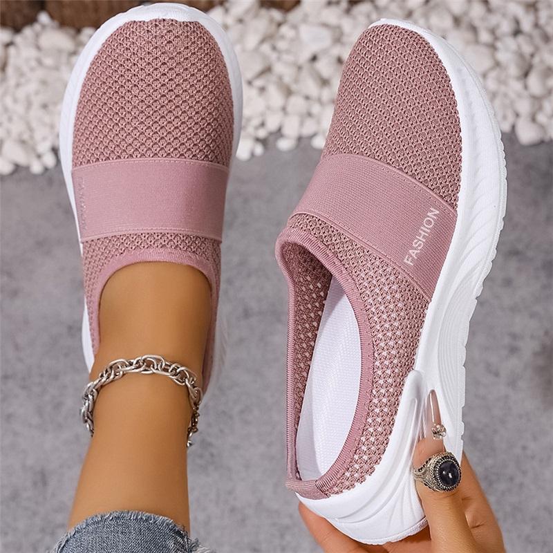 Women's Shoes Simple And Breathable Half Drag Single Shoes Daily Running Sports And Leisure All Match Shoes Women