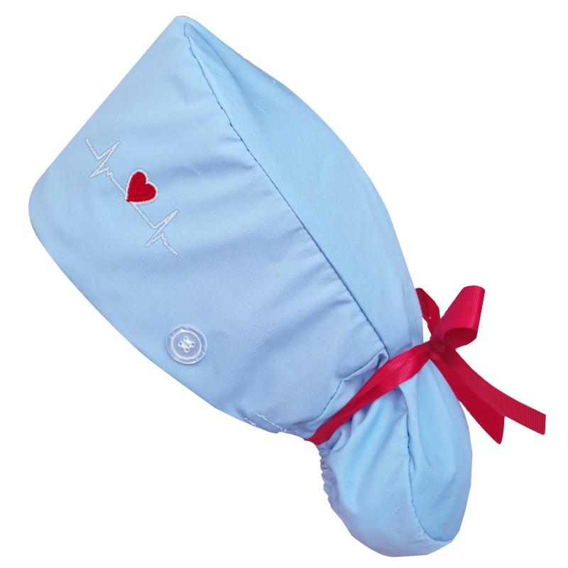Adjustable Scrub Caps Working Cap Ponytail Holder Bouffant Nursing Hats With Buttons Long Hair Turban Hats Women & Men
