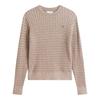 Womens/Ladies Cable Knit Crew Neck Sweater Top