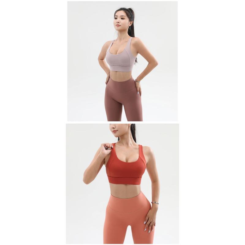 Women S High Impact Fixed Cup Sports Bra For Running Fitness Yoga Summer