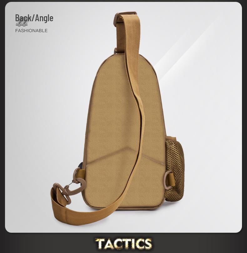 New Tactical Shoulder Bag with USB, Water Bottle Holder, and iPad Slot for Outdoor Use