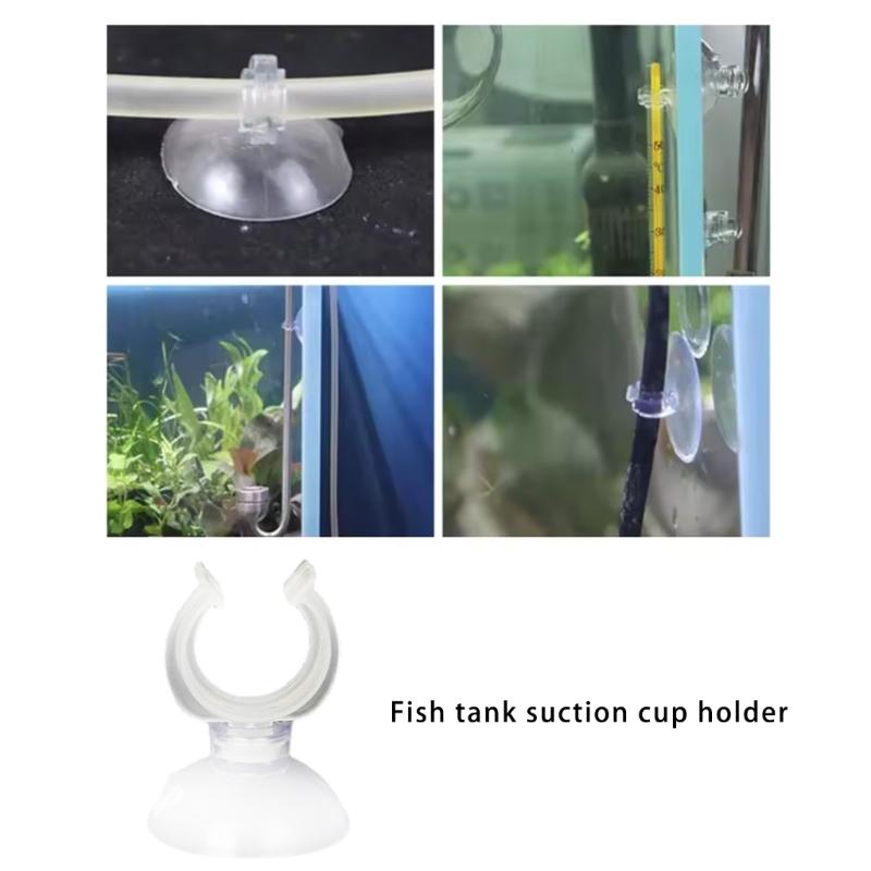 Pack of 20 Multifunctional Aquariums Suction Cups with Clamp for FishTanks Accessories Invisible Aquariums Accessories