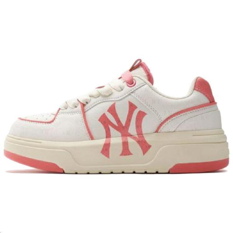 MLB Chunky Liner Synthetic Leather Slip Resistant Abrasion Resistant Low Top Skateboard Shoes Unisex Pink 3ASXCBO3N-50COS