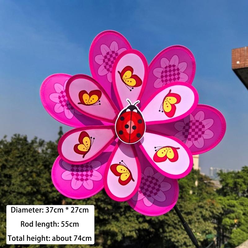 

1Pcs Outdoor Double Layer Colored Windmill Children S Toy Colourful Wind Spinner Home Garden Decor Park Scenic Area Ornament