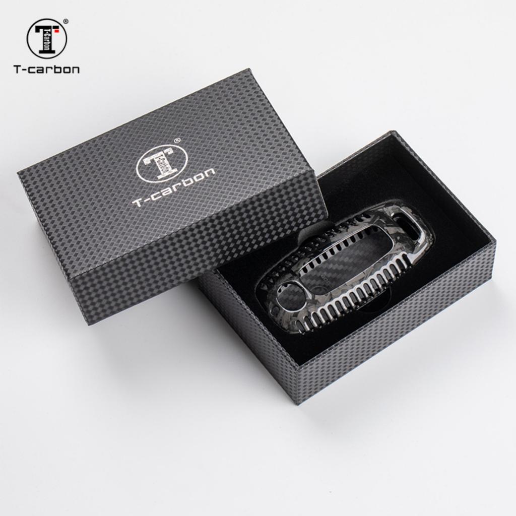T-Carbon Carbon Fiber Car Key Case Cover Fit For New Nissan Tram Car Interior Accessories