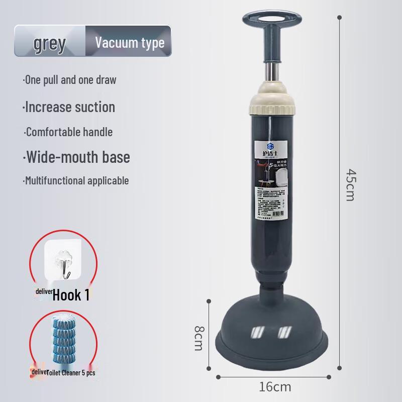 Powerful Suction Toilet Plunger & Drain Cleaner