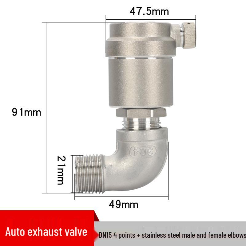 

Автоматичний повітровідвідник з нержавіючої сталі 304 для 4-точкових, 6-точкових та 1-дюймових водопровідних труб