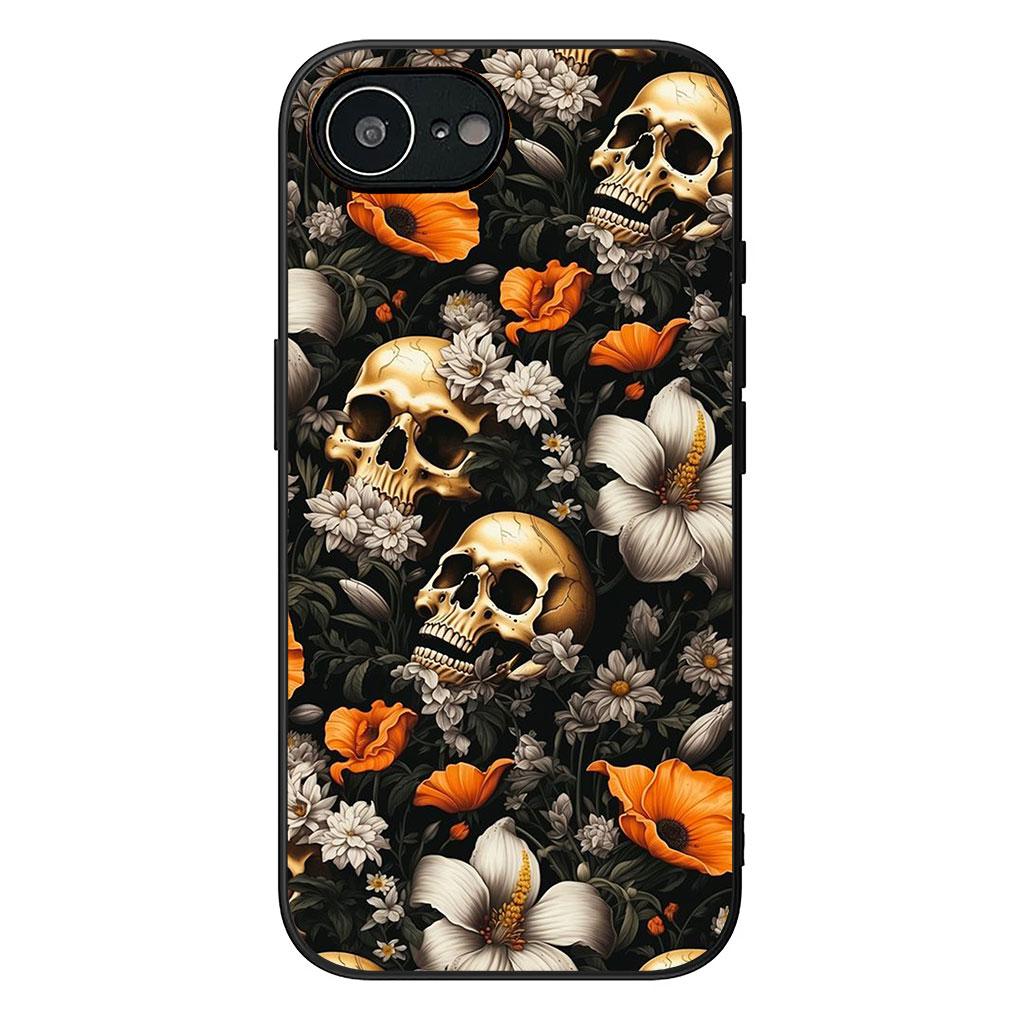 

Cover for Motorola Moto E13 E20 E32 E22 G22 G23 G32 G60 G72 G7 G8 G82 G9 Plus Power Phone Case Floral Art Skull Flower Rose Motorola Moto G7 Plus
