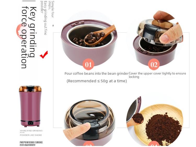 Portable Electric Grain & Coffee Grinder