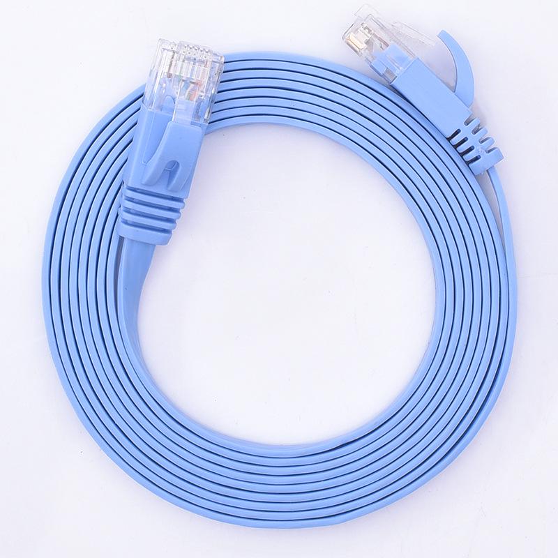 

CAT6 Flat Network Cable Gigabit Patch Cord, Pure Oxygen-Free Copper, 8-Core 0.2m