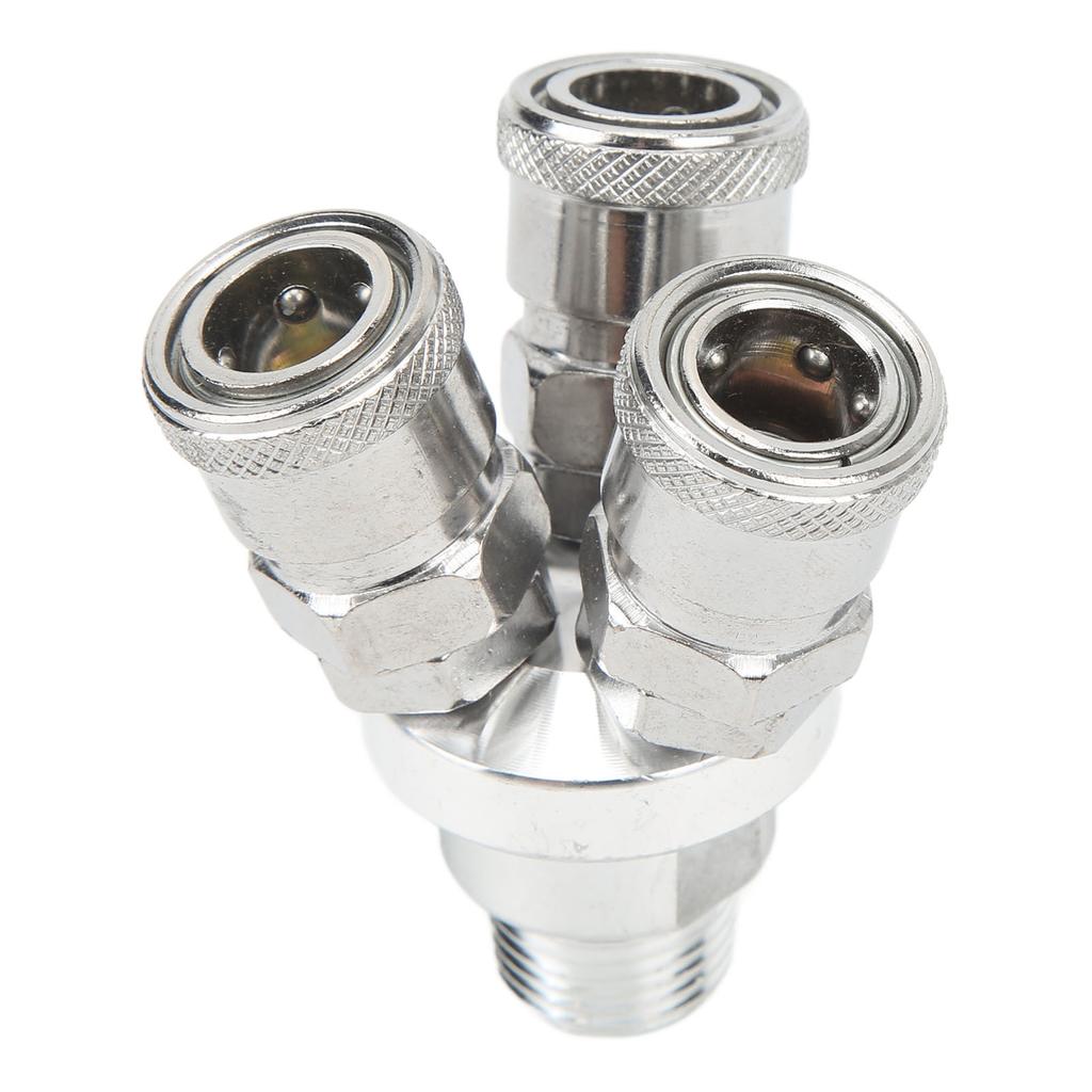 3 Way Quick Coupler Universal Type Male Thread Swivel Air Compressor Fittings G1 2