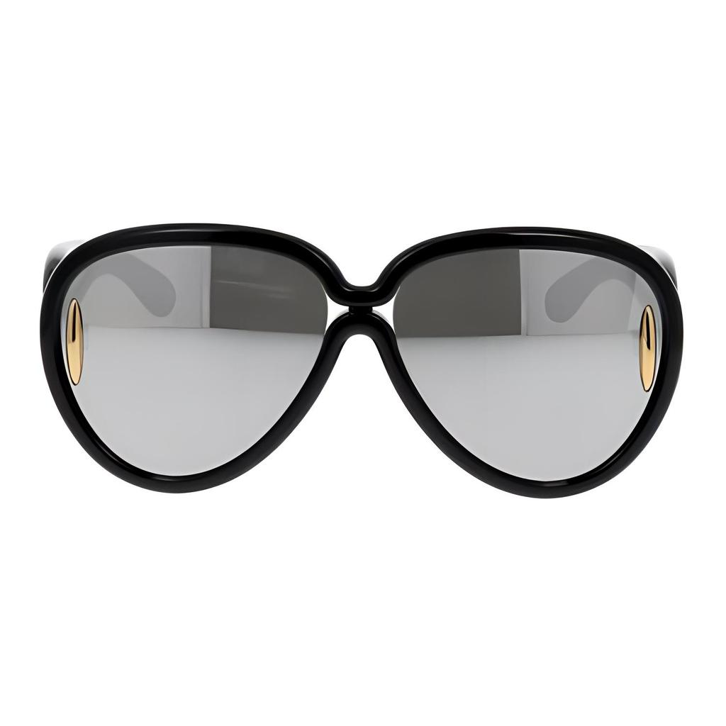 Loewe Color Block Design Acetate Pilot Style Sunglasses Women Sunglasses Black LW40132I01C