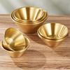 ZISIZ Stainless Steel Gold Double-Layer Conical Salad Bowl