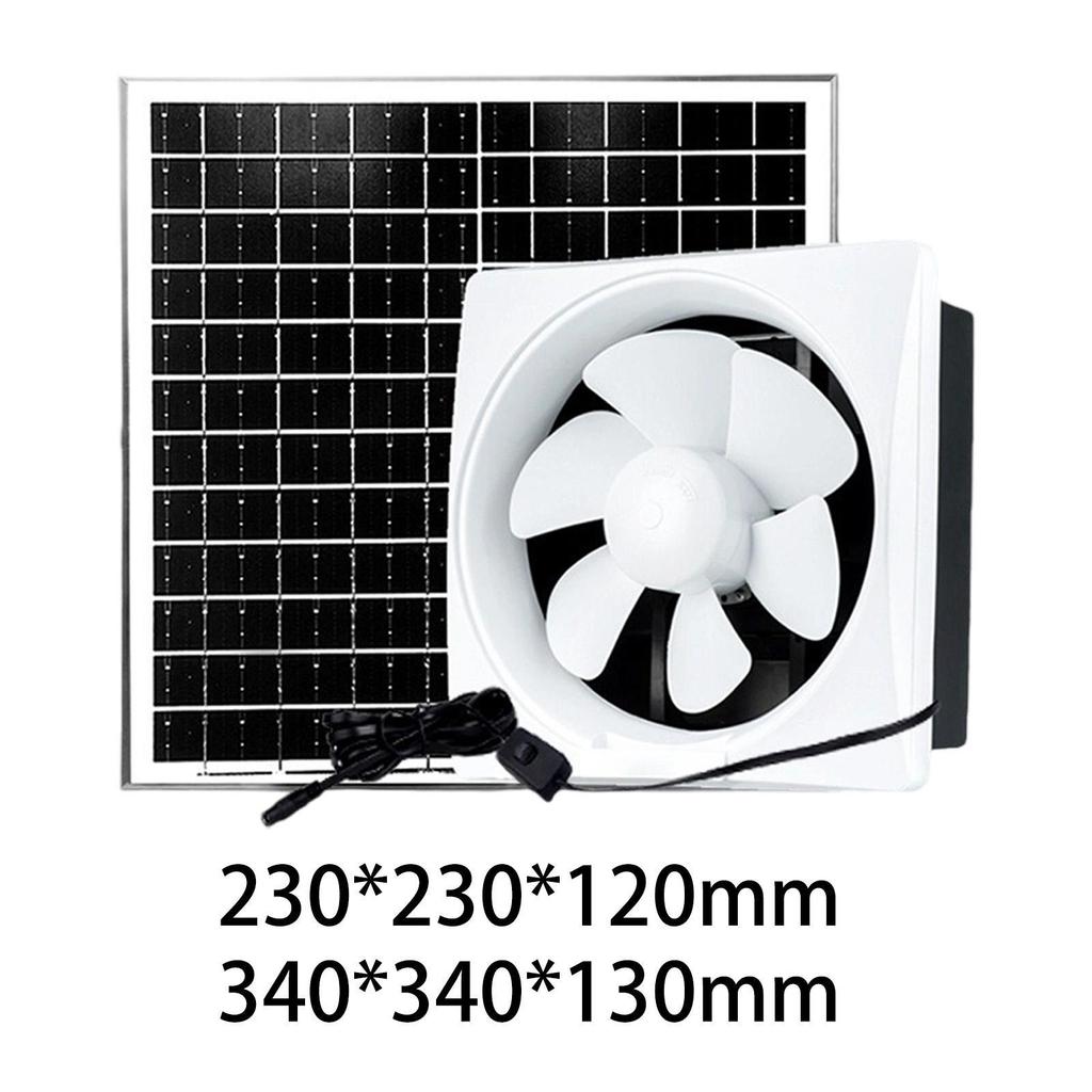 Solar Powered Fan Kit Wall Mount Ventilation