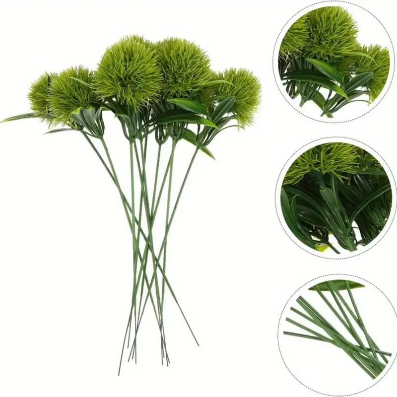 10 Stück Plastik Künstliche Blumen Pflanzen Löwenzahn für Zuhause Vasen Garten Künstliche Dekoration Zubehör Hochzeit Brautstrauß