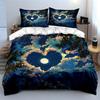 Romantic Moonlight Sky Decor Set Multiple Sizes Kid'S And Adults' Bedroom Exquisite 3Pc Bedding Set, Gift