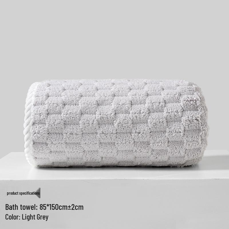 Xiangfengyun Dorge Large Coral Fleece Bath Towel Set - Extra Thick, Soft, and Absorbent (85x150 cm)