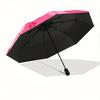 1pc Sanrio Hello Kitty Automatic Open/Close Umbrella with Cute Hello Kitty Face & Iconic Bow - Automatic Folding/Opening Umbrella,8-Rib Stur