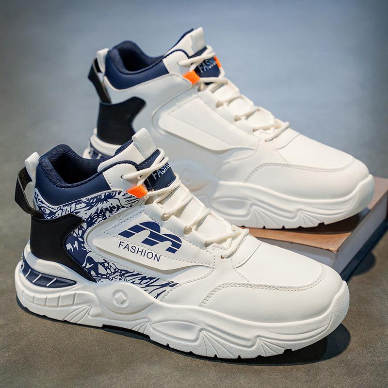 Herren High-Top Casual Sportschuhe vier Jahreszeiten neu weiche Sohle rutschfest Outdoor Laufschuhe Mode Studenten atmungsaktive Sneaker