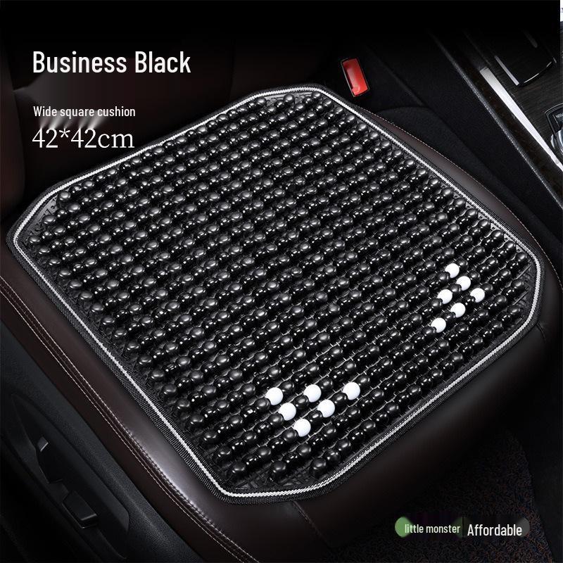 Wood Bead Ventilated Car Seat Cushion - Breathable, Universal Fit for All Seasons, Single Piece