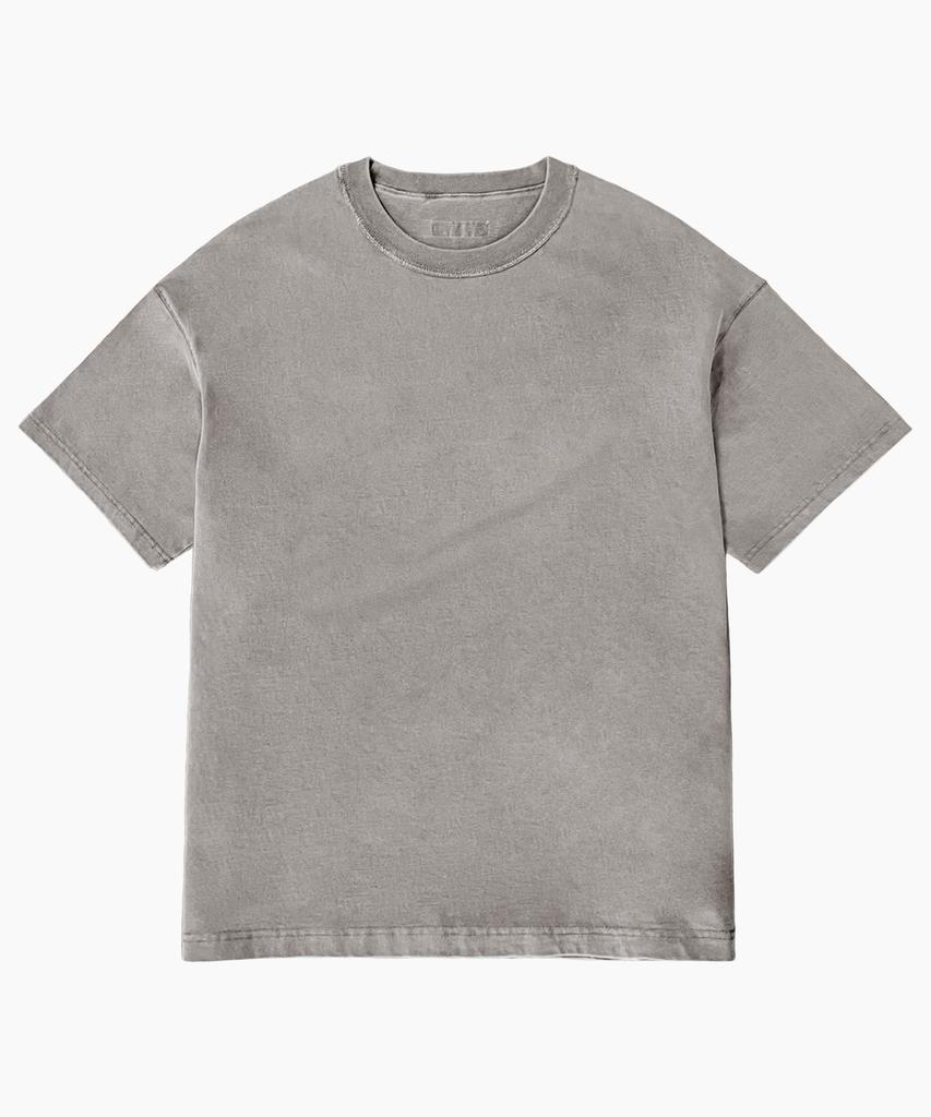 Keuligeon Pigment 3 Stitch Semi-Oversized Short Sleeve T-Shirt Metal Grey