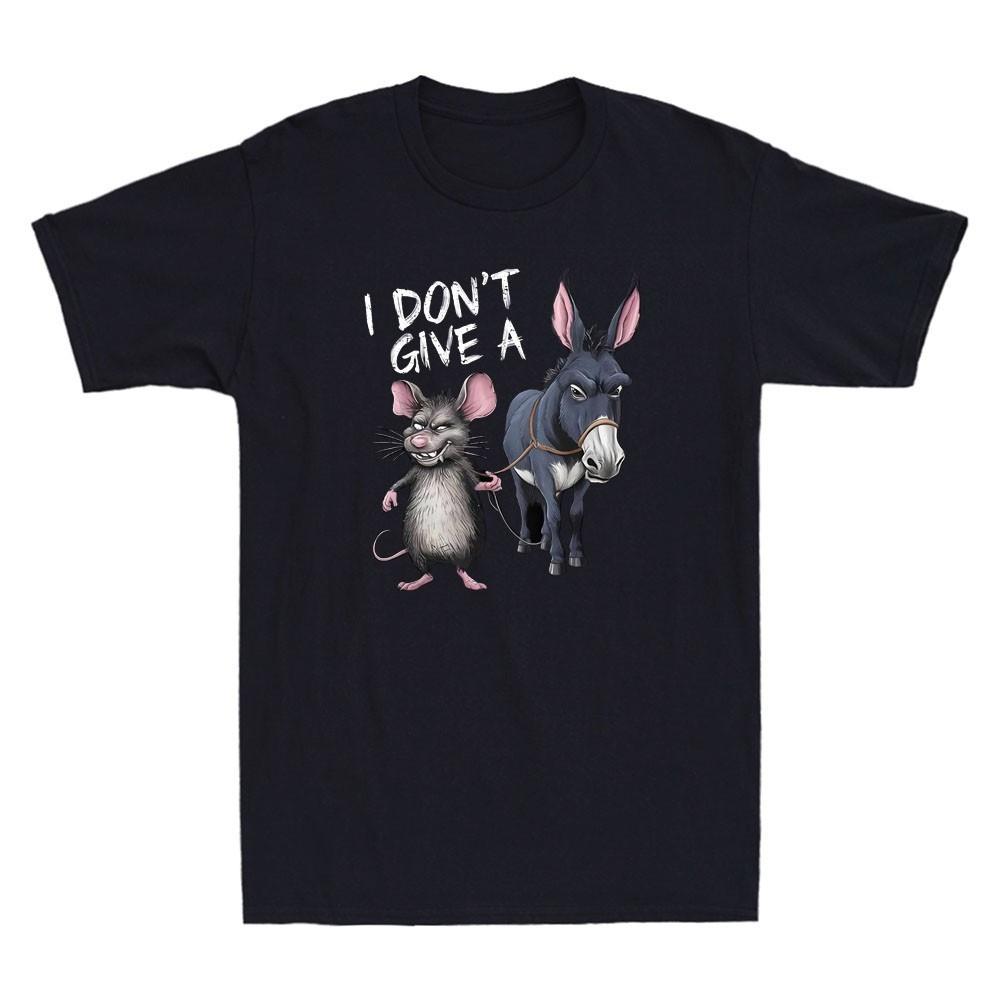 I Don t Give A Rats Ass Mouse & Donkey Funny Men s Graphic T-Shirt Joke Gift S разноцветный