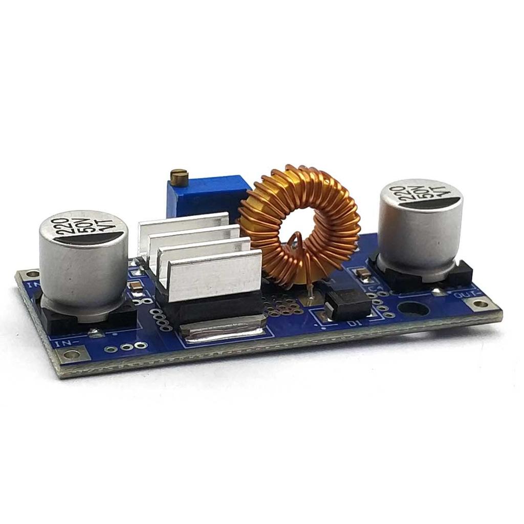 XL4015 5A DC-DC Konverter 4-38V - 1.25-36V Állítható Leszálló Modul Hűtőbordával Leszálló Modul XL4015 4~38v 96%