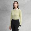 FILA Golf Series Trendy Fashion Simple Casual Sports Training Versatile Slim Fit Long Sleeve Polo Shirt Women tops Mustard-Yellow A11W615214FYE