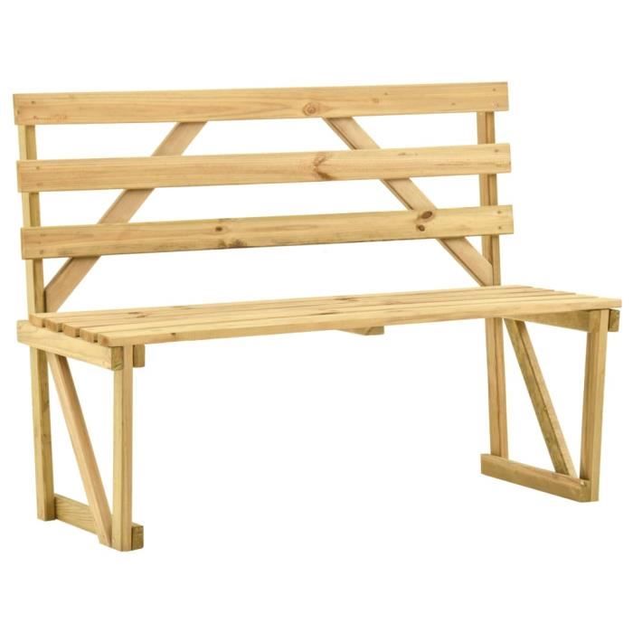 VidaXL Banc de jardin 120 cm Bois de pin imprégné