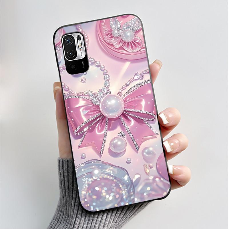Luxury Fashion Butterfly Flower Case For Redmi Note 10 10T JE Phone Case For Xiaomi Redmi Note10T JE Soft Silicone Cover Casing