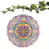 10 Inch Colorful Metal Wind Spinner with 360 Degree Rotating Hook No Battery Needed Vibrant Garden Decor Gift for Family Friends