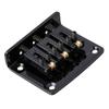 Guitar Bridge, Zinc Alloy 3-String Fixed Hardtail Guitar Bridge Saddle with 4 Pieces Mounting Screws for Electric Guitar