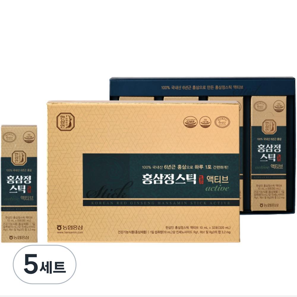 Hansamin Red Ginseng Extract Stick Active 32p 320ml 5-Set