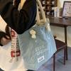 Bag Embroidery Shoulder Bag Large Capacity Tote Bag Class Handbag College Backpack