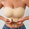 Damen Nahtlos Drahtlos Frontverschluss Push-Up Unsichtbar Abnehmbare Träger BH