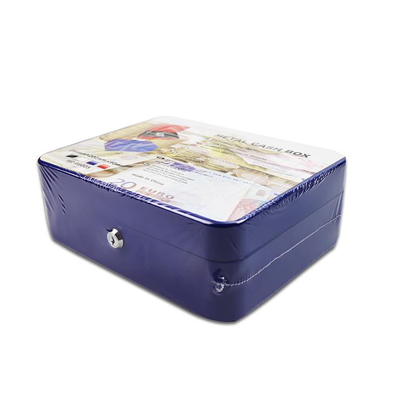 Portable Steel Cash and Jewelry Storage Box with Key Lock