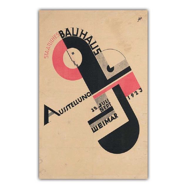 New Abstract Art Geometric Figure Canvas Painting Bauhaus Ausstellung Wall Art Poster Office Living Room Home Decoration Mural No Frame