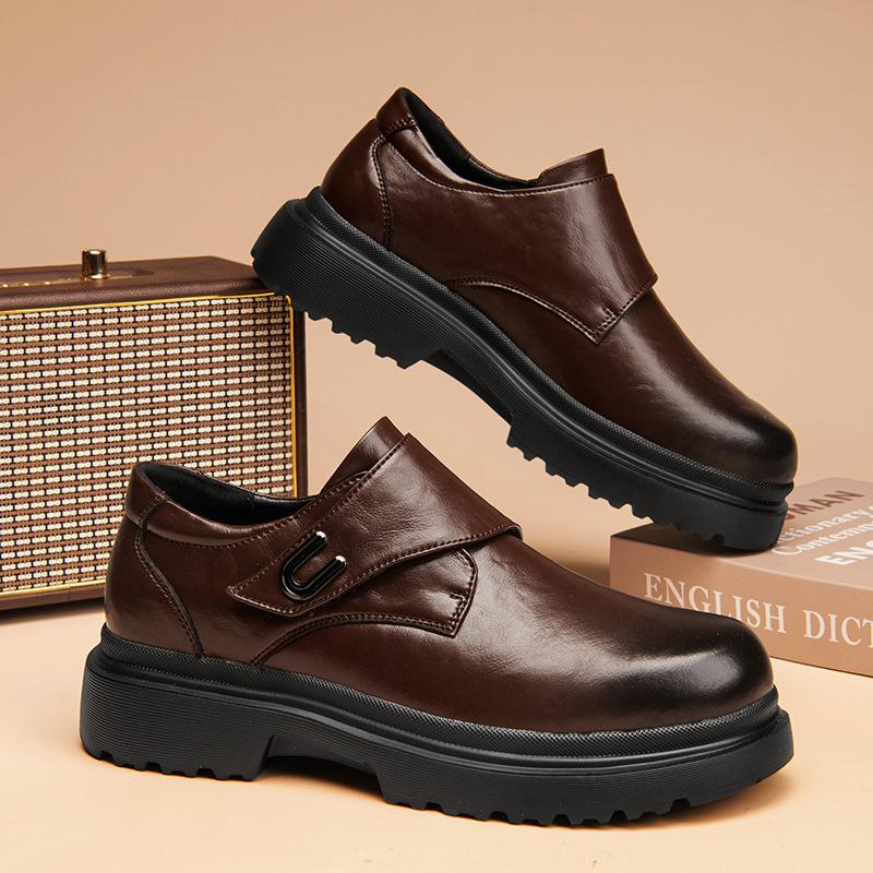 

Fashion High Quality Cow Leather Platform Wedding Shoes for Men Designer Soft-soled Men Dress Shoes Autumn New Fashion Derby Shoes Male 44