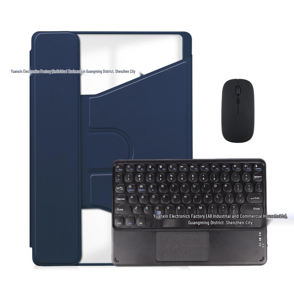 Samsung S10 Lite/S9 FE Tablet Case with 360° Rotating Magnetic Leather Cover and Wireless Bluetooth Keyboard
