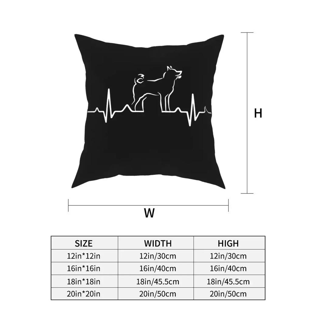 Dog Heartbeat Shirt For Dog Loversl Square Pillow Case Throw Pillow Funny Cushion Covers